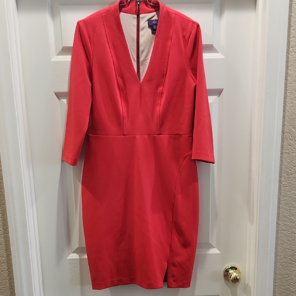 NYDJ Vibrant Red Long Sleeve Dress